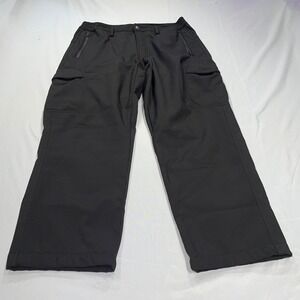 Free Soldier Tactical Cargo Pants Mens 34x26 Black Softshell Fleece Lined Hiking